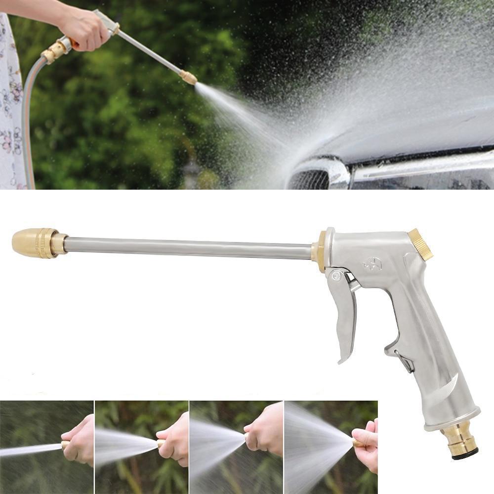 High-Pressure Metal Water Spray Gun – Long Nozzle Car Wash & Garden Cleaning Tool