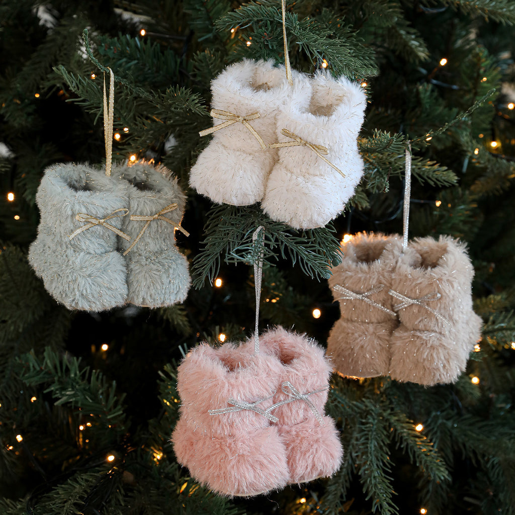 Plush Christmas Boot Ornament – Small Decorative Hanging Pendant for Christmas Tree