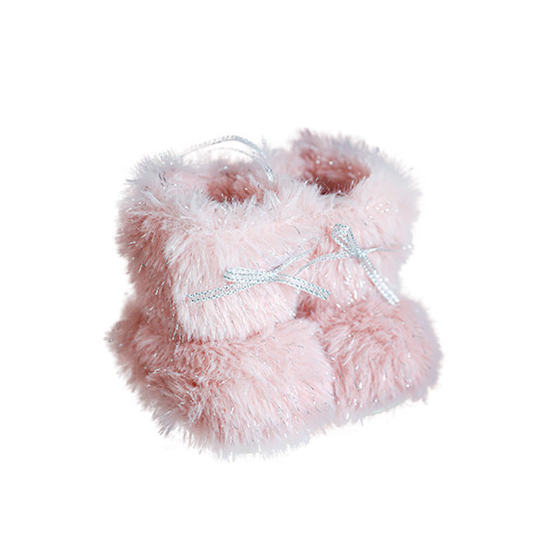 Plush Christmas Boot Ornament – Small Decorative Hanging Pendant for Christmas Tree