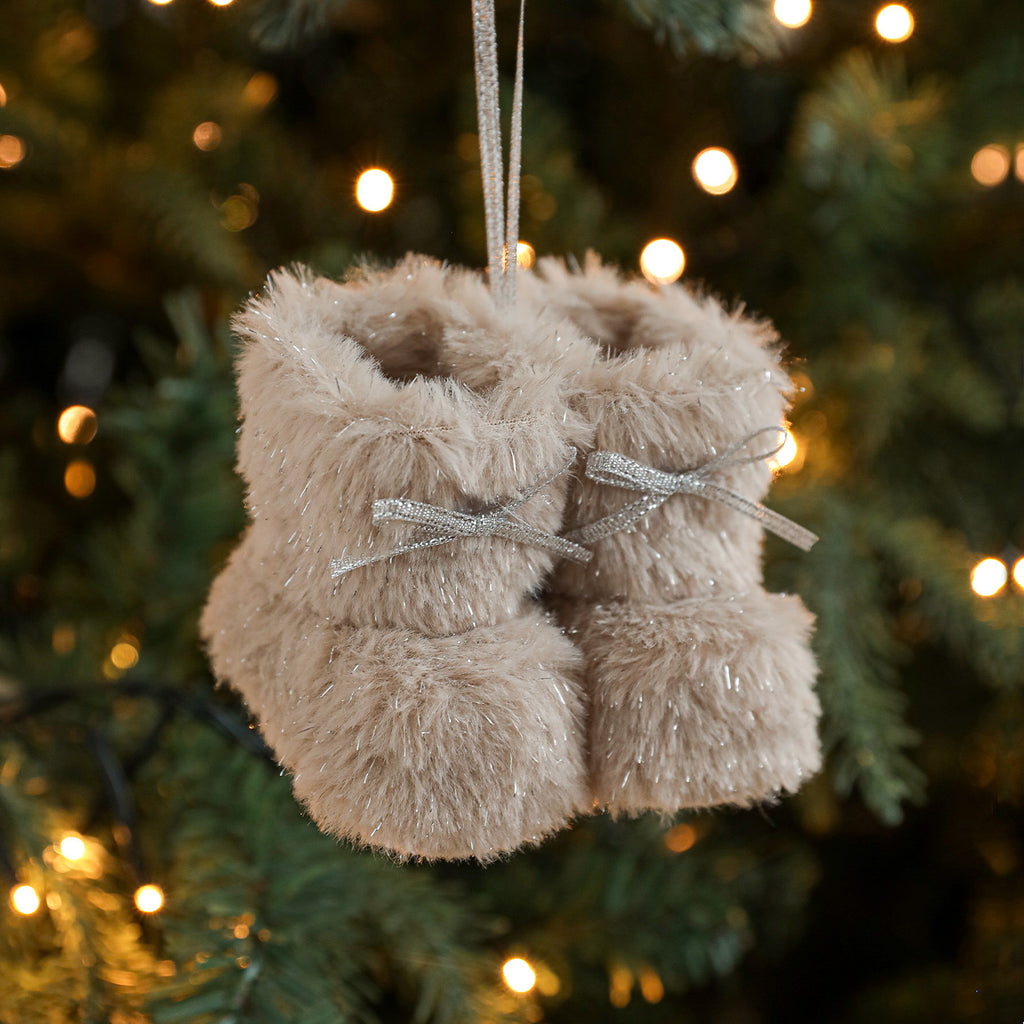 Plush Christmas Boot Ornament – Small Decorative Hanging Pendant for Christmas Tree