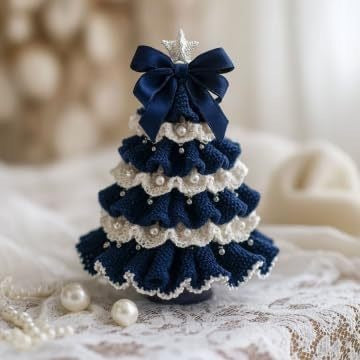Crochet Christmas Tree DIY Kit – Hand-Woven Knitted Ornament Material Package