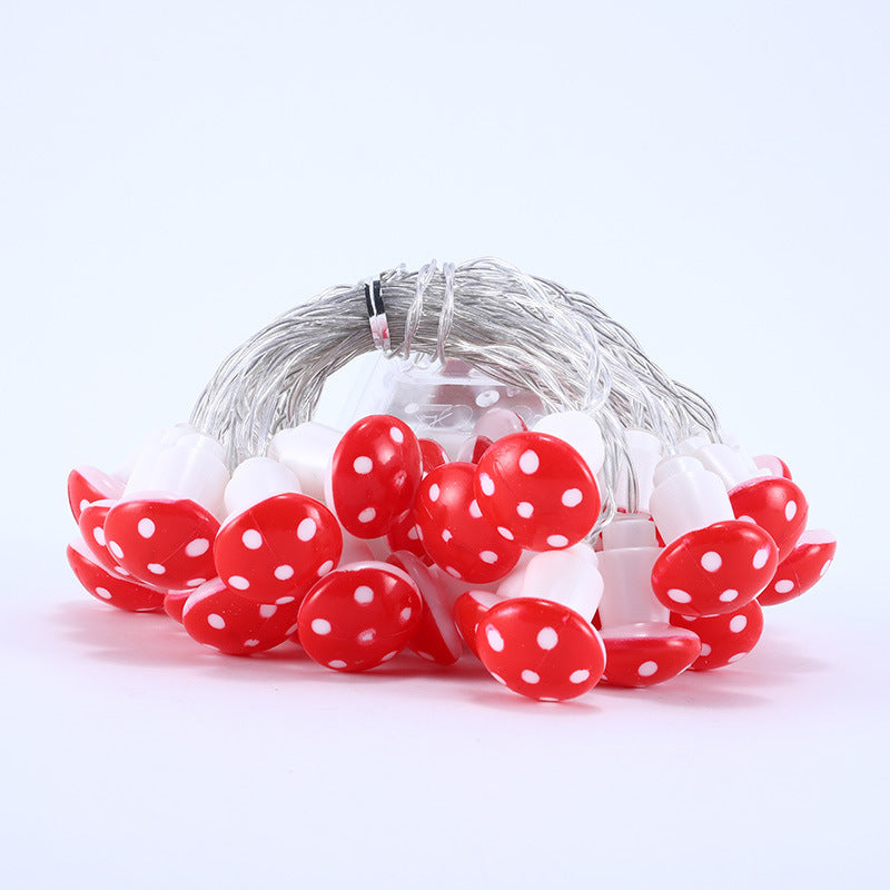 LED Mushroom String Lights – Fairy Garden & Holiday Decoration for Home, Party, and Outdoor Use
